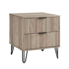 Manhattan Comfort - Dumbo table de chevet moderne à 2 tiroirs et commode à 3 tiroirs - gris rustique - ensemble de 2-Garantie limitée du fabricant de 30 jours