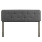 Modway - Collins Touffe Tissu et bois Tête de lit King, Charbon de bois gris-Rembourrage en mousse dense