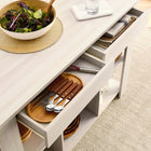 Modway - Meadowbrook 3 pièces Îlot de cuisine et ensemble de tabouret, Érable blanc-Tabourets carrés