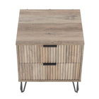 Manhattan Comfort - Table de nuit moderne DUMBO 51 cm à 2 tiroirs - Gris rustique-Garantie limitée du fabricant de 30 jours