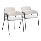Zuo - Marcel Chaise de salle à manger - Crème - Ensemble de 2-Assemblage requis