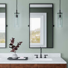 Modway - Skylark Lumière suspendue - Noir transparent-Auvent à plafond rond