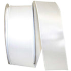 JAM Paper - Ruban de satin simple face - 2 1/2" de largeur x 50 verges - Blanc-Taille : 2,5 po x 50 mètres
