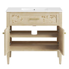 Modway - Elysian 36" Vanette de salle de bain - Burl blanc-8