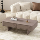 Manhattan Comfort - Table basse moderne Ella 120 cm - Moka-Comprend 2 tiroirs à extension totale et 1 grande étagère ouverte