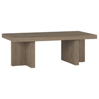 Hudson&Canal - Table basse rectangulaire Dimitra 44"L - Chêne gris vieilli-Un design transitionnel moderne pour votre salon, votre bureau et plus encore