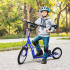 Aosom - Trottinette pour enfants avec guidon réglable, freins avant et arrière doubles - bleu-Matériau : Acier, alliage d'aluminium, caoutchouc, PP 