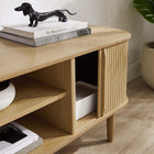 Modway - Contour 55 po Meuble TV, Chêne-Tablette réglable