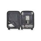 Bugatti - Valise de cabine à coque rigide, 21.50po  de la collection Dubai - Charbon-Système d'extension à fermeture éclair pour 20 % d'espace de rangement en plus