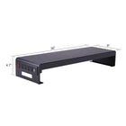 Rocelco - DMS Double support / élévateur pour moniteur avec 4 ports CA et 2 ports USB - Noir-Matériel: Métal