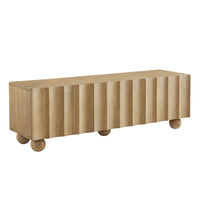 Modway - Sorren Festonné 54 po Bois Meuble TV, Naturel-Meuble TV moderne de 54 po