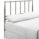 Modway - Kiana Métal Acier inoxydable Tête de lit Queen, Brown-Construction robuste de tuyaux métalliques