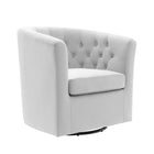 Modway - Prospect Touffe Performance Velvet Fauteuil pivotant - Gris clair-Fauteuil moderne à dossier de baril