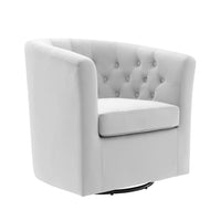 Modway - Prospect Touffe Performance Velvet Fauteuil pivotant - Gris clair-Fauteuil moderne à dossier de baril