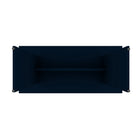 Manhattan Comfort - Ensemble de salle à manger moderne Nomad 172,5 cm - Bleu - Lot de 3-Table de salle à manger style rustique avec détails veinés du bois et piètement en H