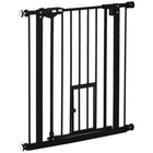 PawHut - Barrière pour Animaux 29-32 Pouces avec Porte pour Chat-Le système de double verrouillage garantit que votre animal est sécurisé à un endroit et offre une sécurité maximale