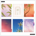 The Happy Planner - Planificateur daté format classique 2026–2027 à reliure à disques - 9-3/4 po x 5-5/16 po - Palmiers rêveurs ivoire-S’harmonise parfaitement avec les autres articles de la collection Dreamy Palms