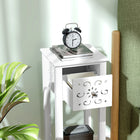 HOMCOM - Table de chevet - blanc - lot de 2-La base surélevée permet un nettoyage facile du sol et une bonne ventilation