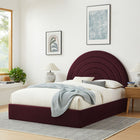 Modway - Solana Arqué Performance Velvet Lit de plateforme complet, Mûrier-Tête de lit en arc