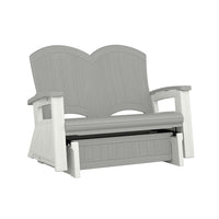 Suncast - Glisseur Adirondack - Gris colombe-Siège et dossier profilés pour un confort ergonomique.
