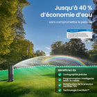 Aiper - IrriSense N2 Système d'arrosage intelligent pour pelouse avec carte d'arrosage personnalisée contrôlée par application - 4800 pieds carrés-Arrosage précis à grande couverture : l’Aiper IrriSense N2 fonctionne à 45 PSI et couvre jusqu’à 446 m² avec une portée de 12 m. La technologie EvenRain  simule la pluie naturelle et la pulvérisation adaptative assure une couverture complète sans angle mort