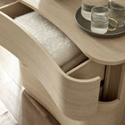 Modway - Mirae 3 tiroirs Commodeuse compacte courbe, Chêne clair brossé-Construction en bois d’ingénierie