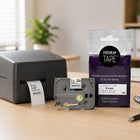 Premium Tape - Compatible avec Brother TZ221, TZ-221, TZE-221, TZE221 - Noir / Blanc - 9 mm-Marque : Premium Tape