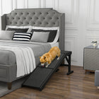 PawHut - Rampe pour animaux, marches de lit pour chien avec tapis antidérapant, 59 po L x 16 po l x 20 po H - noir-Sert également de jolie décoration pour votre pièce 