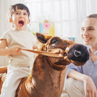 Qaba - Standing Ride-On horse - brown-Cadre en acier pour plus de stabilité 