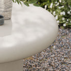 Modway - Argos Intérieur - Terrasse extérieure Rond de béton Table basse - Blanc-Base cylindrique