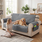 PawHut - Housse imperméable pour lit de chien, housse de canapé 3 places pour chiens-Gardez votre espace de vie bien rangé avec deux grandes poches d'accoudoir pour les essentiels 
