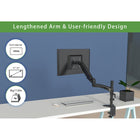 ShoppingAll - Support de moniteur à ressort à gaz simple avec 2 bras pivotants - Noir-8