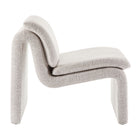 Modway - Lume Boucle Tapis Chaise d’accent sans accoudoir - Parchemin-Arrivée entièrement assemblée
