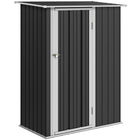 Outsunny - Remise de rangement extérieure 5 pi x 3 pi - gris foncé-Sert d'abri à outils ou de rangement pour bacs de jardin
