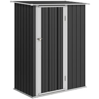 Outsunny - Remise de rangement extérieure 5 pi x 3 pi - gris foncé-Sert d'abri à outils ou de rangement pour bacs de jardin
