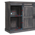 Manhattan Comfort - Meuble TV traditionnel Myrtle 60 po - Marron foncé-10