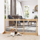 PawHut - Barrière pour animaux autoportante avec longueur réglable de 41 po à 72 po - naturel-Finition épurée au design moderne, assortie au mobilier de la maison 