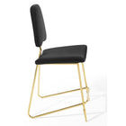 Modway - Ponder Performance Velvet Tabouret de comptoir - Noir-Vintage Glamour Style