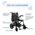 Journey - Air 2026 Fauteuil roulant électrique pliant léger - noir-Supporte jusqu’à 300 lb pour un usage quotidien fiable