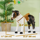 Qaba - Standing Ride-On horse with neighing sound, soft padding - brown-Le développement des muscles centraux est favorisé lors de l’équilibre et de la monte 