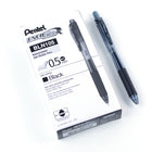 Pentel – Stylo gel rétractable EnerGel-X Pointe aiguille – 0,5 mm – Encre noire – Paquet de 12-Prise caoutchoutée permet un grand confort d’écriture et un meilleur contrôle.