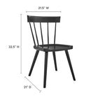 Modway - Sutter Fauteuil d’appoint de salle à manger Ensemble de 2 - Noir-Détails de la broche