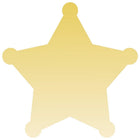 JAM Paper - Rouleaux d'étiquettes standard - étoile de shérif - 2 3/4 x 2 3/4 - feuille dorée mate - 125 étiquettes/rouleau-Taille : Sheriff Star (2 3/4 x 2 3/4 pouces) | Les étiquettes imprimables sont faciles à créer et à personnaliser.