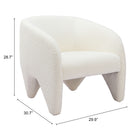 Zuo - Lopta Fauteuil d’appoint - Blanc-6