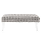 Modway - Prologue Tissé Performance Velvet Ottoman - Gris clair-Construction solide