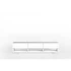 Nexera - Meuble audio-vidéo Stereo, 72 po, 3 tiroirs, Blanc-Accommode un écran de téléviseur jusqu'à 80 pouces
