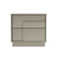Manhattan Comfort - Table de nuit moderne Horizon 21,7" - Chêne blanchi-Table de nuit moderne pour chambre et salon