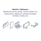 Quartet - Kit de nettoyage multi-usages Spray & Wipe-UTILISATION POLYVALENTE : Ce nettoyant polyvalent à base d'eau est votre solution idéale pour les tableaux blancs, téléphones, ordinateurs portables, moniteurs, écrans de voiture et lunettes. Gardez toutes vos surfaces impeccablement propres !