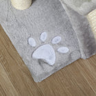 PawHut - Arbre à chat 17 po petit, tour pour chat avec poteau supérieur rotatif - gris clair-Permet au chat d’aiguiser ses griffes tout en protégeant vos meubles 