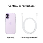 Apple - iPhone 17 - 512 Go - Lavande - Bell et Virgin Plus-CONÇU POUR APPLE INTELLIGENCE - Personnel, privé, puissant. Écrivez, exprimez-vous et faites-en plus sans effort